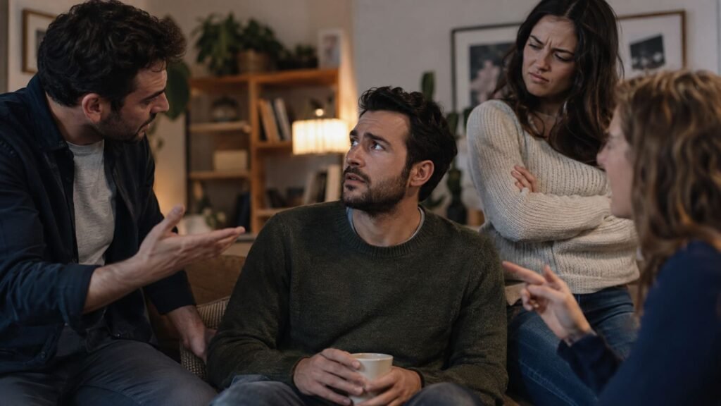 Masculinidad coercitiva y presión social sobre un hombre adulto