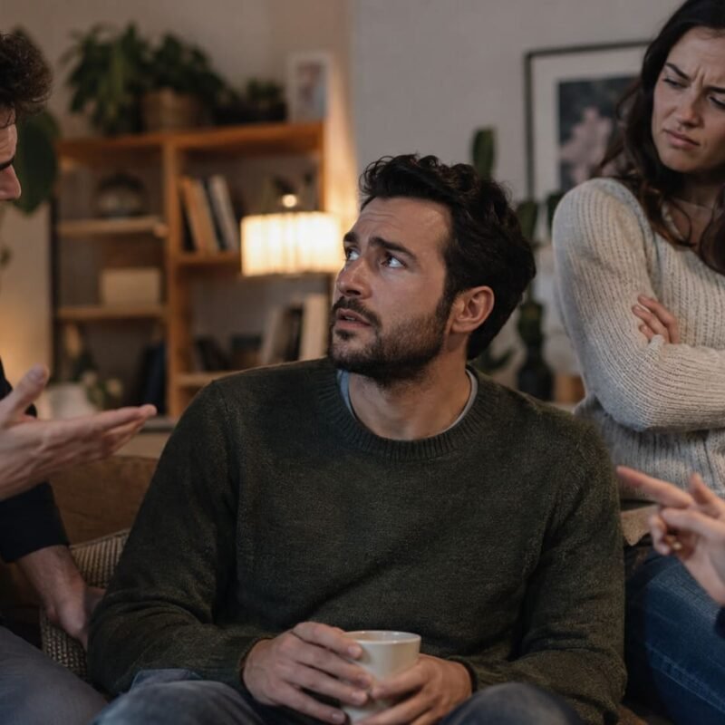 Masculinidad coercitiva y presión social sobre un hombre adulto